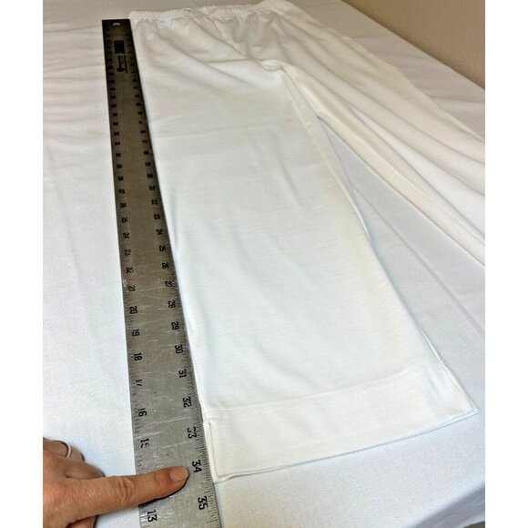 Peruvian Connection Pant Set Pima Cotton White Top is Medium Pants are Small NEW - Picture 15 of 15